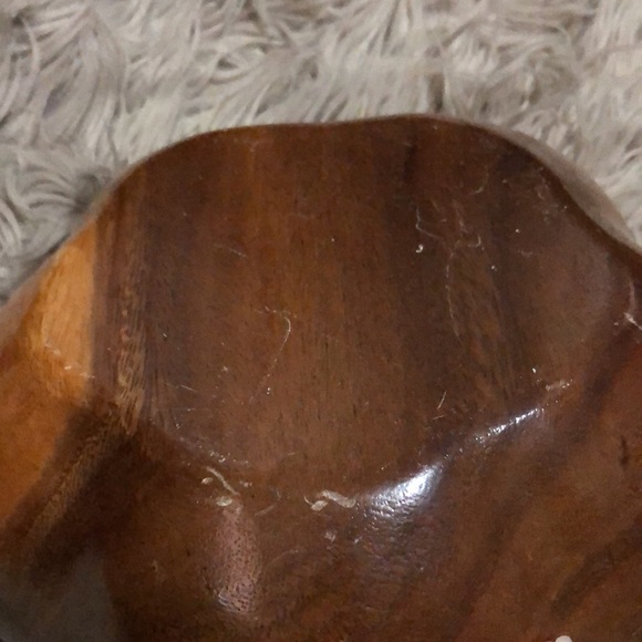 Monkey Pod Wooden Bowl Set-Large Bowl with 4 Smaller Bowls-GUC-Vintage - Picture 15 of 16